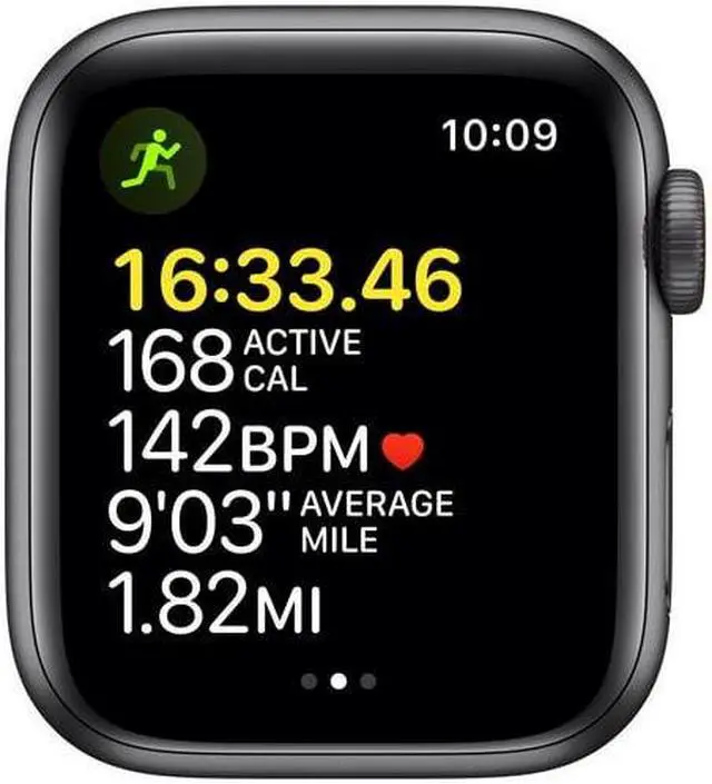 Alt view image 4 of 4 - Apple Watch Series SE 44MM Space Gray Aluminum Case with Black Sport Band (GPS + Cellular) - Refurbished Very Good