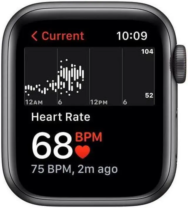 Alt view image 2 of 4 - Apple Watch Series SE 44MM Space Gray Aluminum Case with Black Sport Band (GPS + Cellular) - Refurbished Very Good