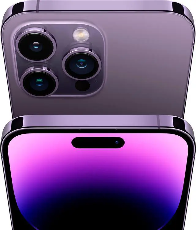 Alt view image 2 of 5 - Apple iPhone 14 Pro Max 128GB Fully Unlocked Deep Purple-Refurbished Very Good