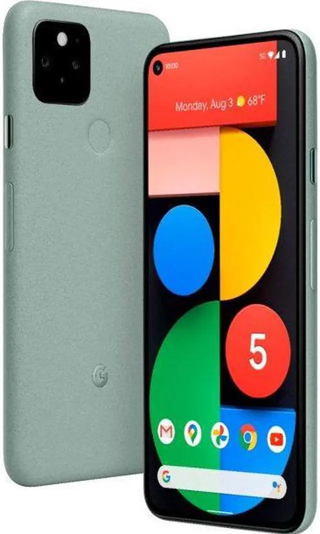 Main image of Google Pixel 5 128GB Fully Unlocked Sorta Sage-Refurbished Very Good