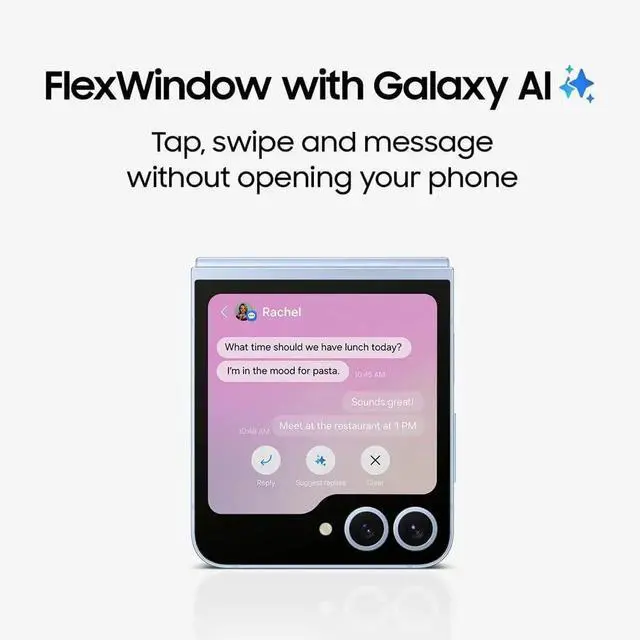 Alt view image 6 of 7 - Samsung Z Flip6 SM-F741U 256GB Fully Unlocked Silver Shadow-Grade A