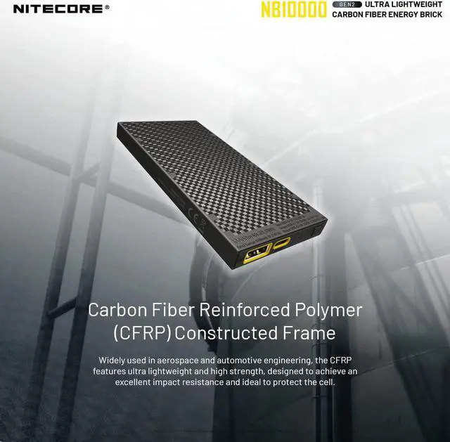 Alt view image 3 of 7 - NB10000 Gen II (Gen 2) Ultra-Slim Power Bank, 10000mAh QC Quick-Charge USB and USB-C Dual Outputs with Cables for Phones Flashlights and Headlamps (Black), Dual Cable Bundle