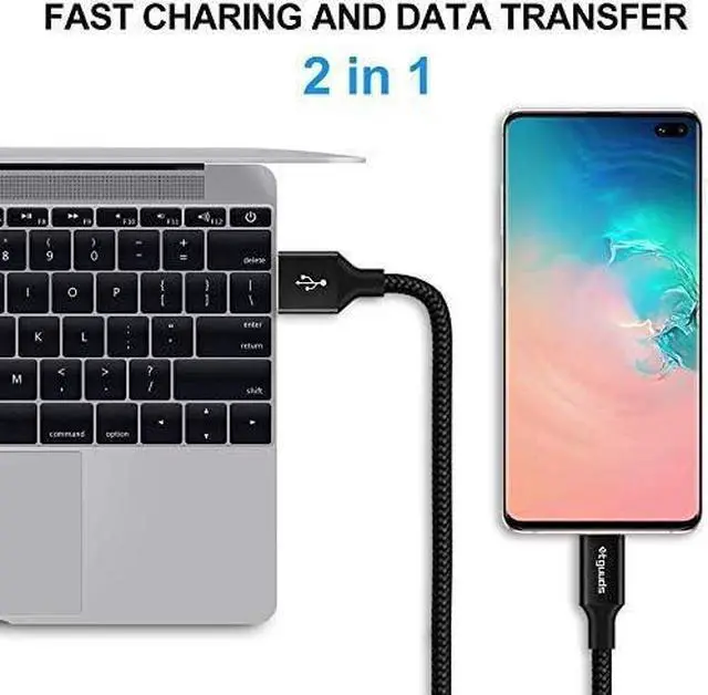 Alt view image 4 of 7 - [4ft 2-Pack] USB C Cable 3A Fast Charging USB A to Type C Charger Cable Braided for  Galaxy S22 S21 S20 S10 S9 S10E A10e A11 A13 A03s A32 A50 A51 A52 A53 A71 Note 20 10 9 Moto G G9