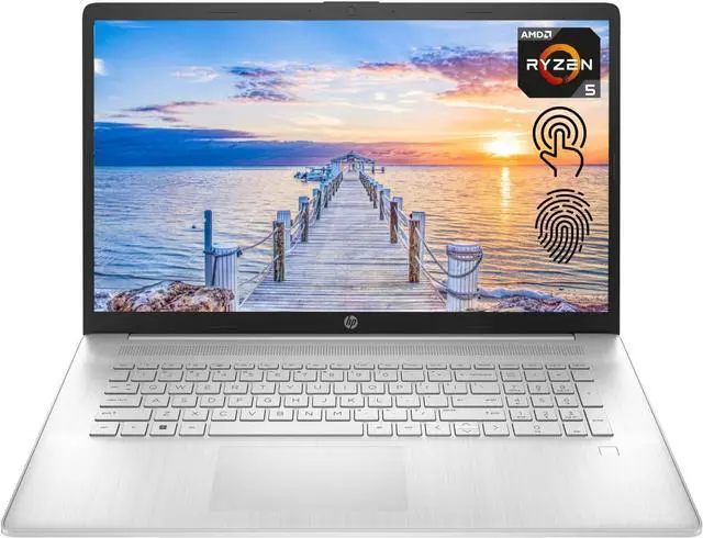 Alt view image 2 of 5 - HP 17z Laptop, 17.3" HD+ Touchscreen, AMD Ryzen 5 5625U 6 cores Processor, AMD Radeon Graphics, 8GB DDR4  1TB PCIe SSD, HDMI, Webcam, Fingerprint Reader, Wi-Fi 6, Windows 10 Pro