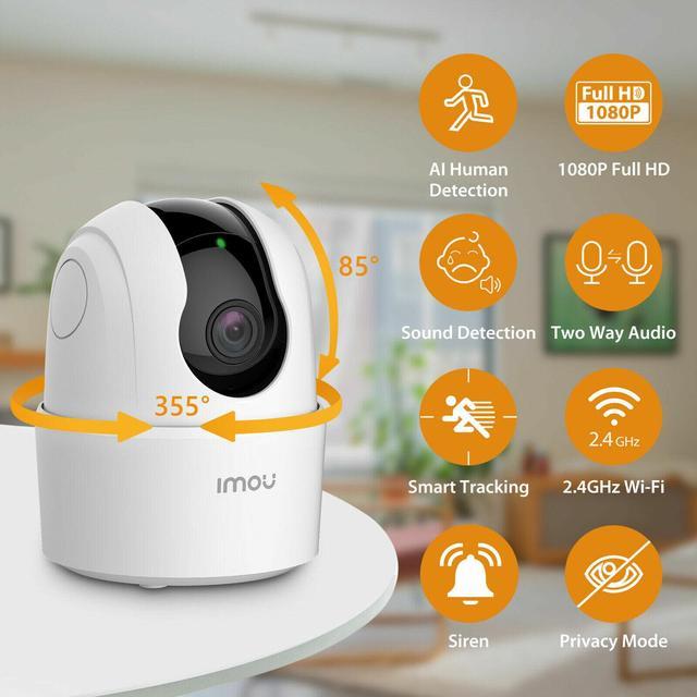 Imou Caméra Surveillance WiFi Intérieur 360° Compatible Alexa