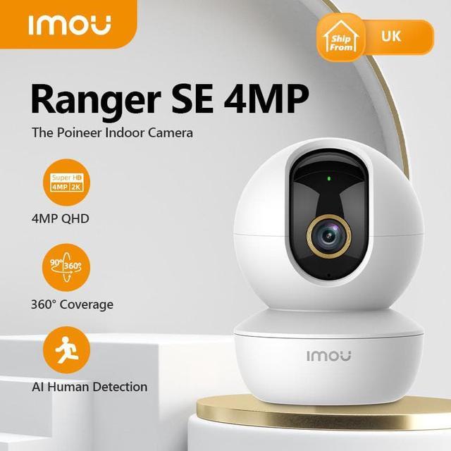 IMOU 4MP QHD WiFi IP Security Camera, Full duplex two-way talk, Smarter  with real-time tracking, human detection, Wider with 360° coverage 