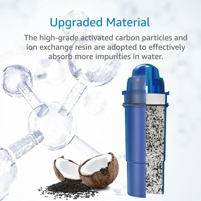 Alt view image 3 of 7 - AQUA CREST AQK-CF10A NSF Certified Pitcher Water Filter, Replacement for Pur Pitchers and Dispensers PPT700W, CR-1100C and PPF951K Water Filter (3 Pack)