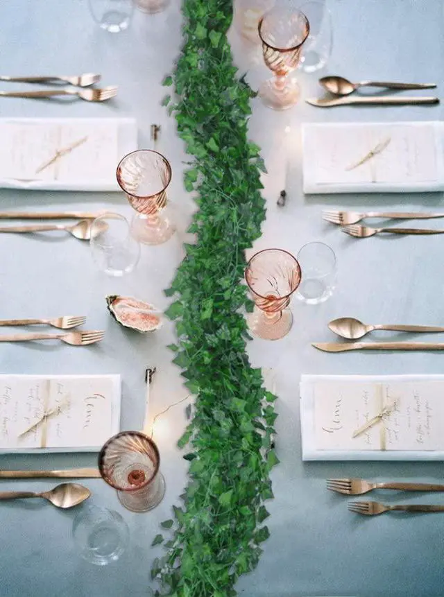 Alt view image 7 of 7 - 12 Pack 98 Feet Fake Ivy Leaves Artificial Ivy Garland Greenery Garlands Hanging Plant Vine for Wedding Wall Party Room Astethic Stuff Decor