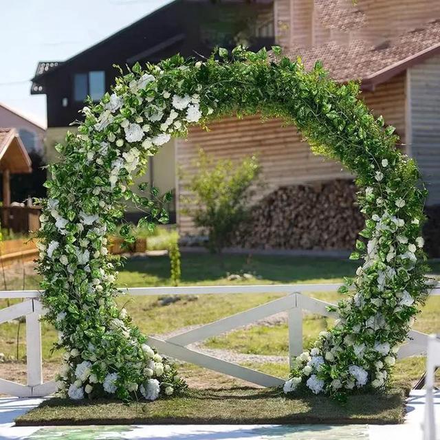 Alt view image 6 of 6 - Sinsoledad 12pcs, Artificial Grape Vines Leaf, Green Leaves Plants Hanging Vine For Home Garden Wall Decor Greenery Wedding Party Outdoor Decoration
