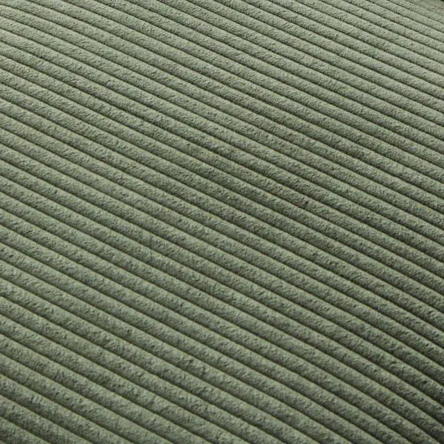 Alt view image 7 of 7 - CHYAOU Classic Corduroy Chaise Lounge, Comfy Sofa Chaise Couch Chair, Upholstered Accent Chair with Ottoman for Living Room - Green