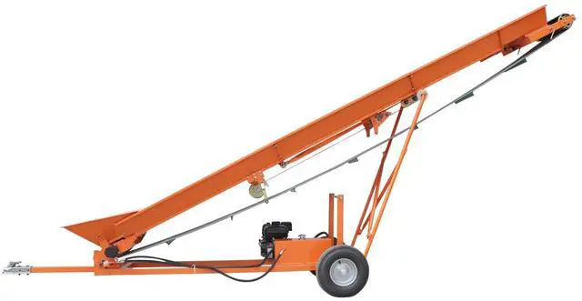 Alt view image 2 of 7 - Firewood Conveyor 6.5HP 208cc Gasoline Powered 19.7" Width PVC Belt Wood Conveyor Lifter Elevator with B&S Engine