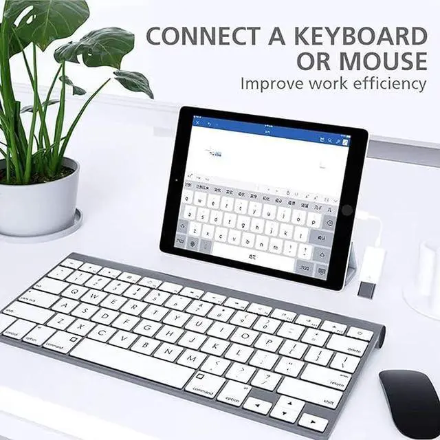 Alt view image 7 of 7 - Lightning to USB Camera Adapter Apple MFi Certified Lightning Female USB 3.0 OTG Cable Adapter Compatible with iPhone/iPad, Supports Connect Camera, Card Reader, USB Flash Drive, MIDI Keyboard, Mouse