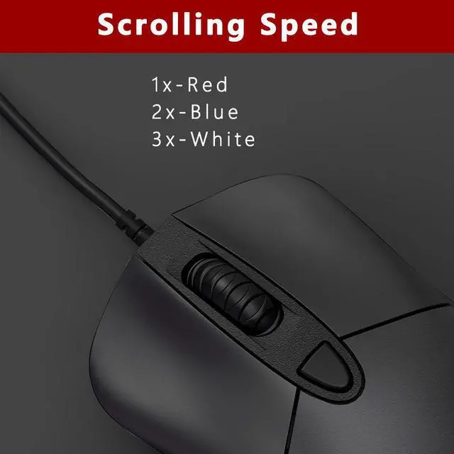 Alt view image 6 of 7 - Plima KNIGHT 100 SPEED 16000 DPI Gaming Mice
patented Technology "Magnetic Scrolling Wheel"