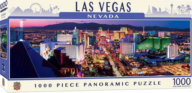 Alt view image 6 of 10 - city panoramics las vegas panoramic 1000 piece jigsaw puzzle