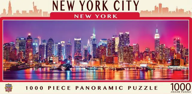 Alt view image 5 of 9 - masterpieces cityscape panoramics 1000 puzzles collection - new york 1000pc pano 1000 piece jigsaw puzzle