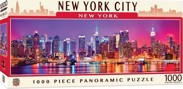 Alt view image 6 of 9 - masterpieces cityscape panoramics 1000 puzzles collection - new york 1000pc pano 1000 piece jigsaw puzzle