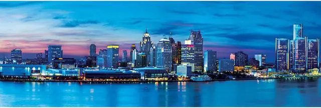 Alt view image 10 of 12 - Detroit 1000 Piece Panoramic Puzzle by Masterpieces Puzzle Co.