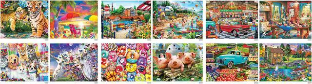Alt view image 6 of 6 - 12 pack jigsaw puzzle for adult, family, or kids - artist gallery v2 12-pack bundle by masterpieces - family owned american puzzle company