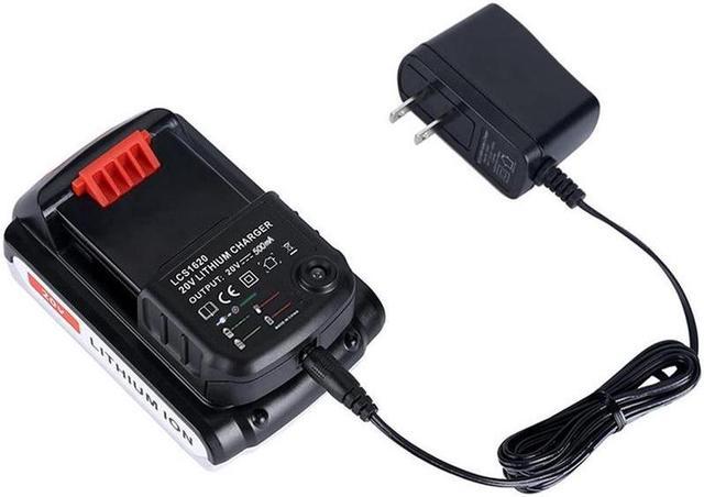 20V LCS1620 Lithium Battery Charger for All Black & Decker LB20