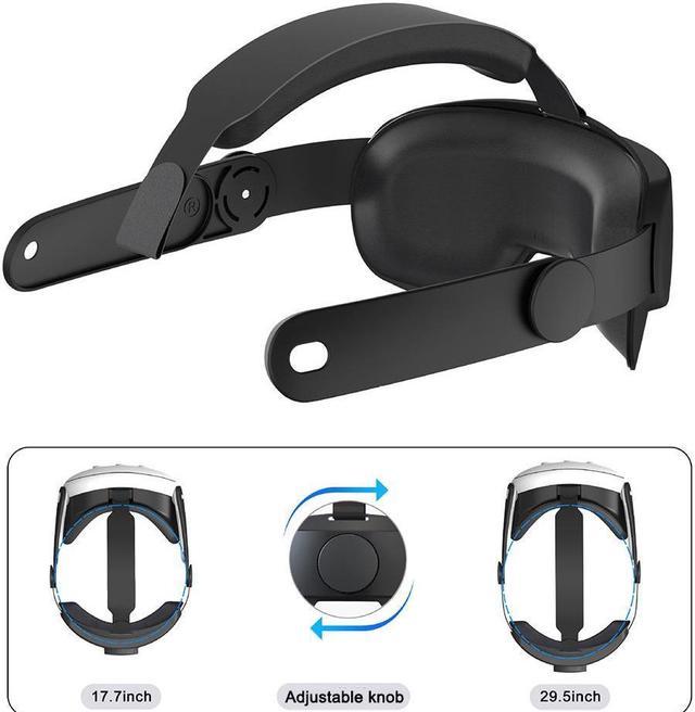 Comfort Adjustable Head Strap Compatible with Quest 3 Elite Strap  Replacement for Enhanced Support VR Accessories Black 