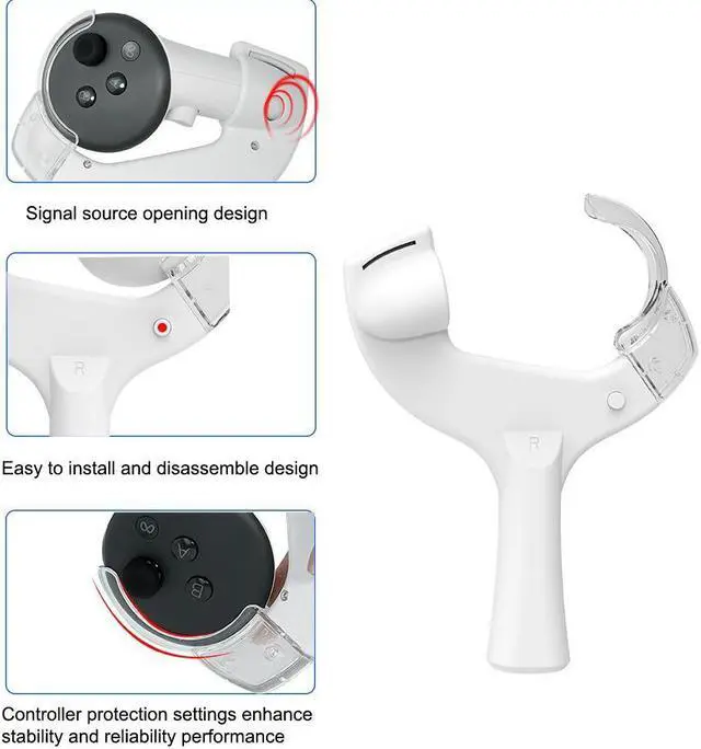 Alt view image 4 of 7 - Table Tennis Adaptor for Meta Quest 3 Controller Handle Grip VR Gaming Accessories