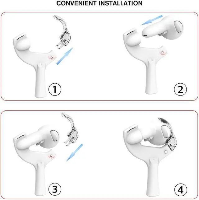 Alt view image 3 of 7 - Table Tennis Adaptor for Meta Quest 3 Controller Handle Grip VR Gaming Accessories