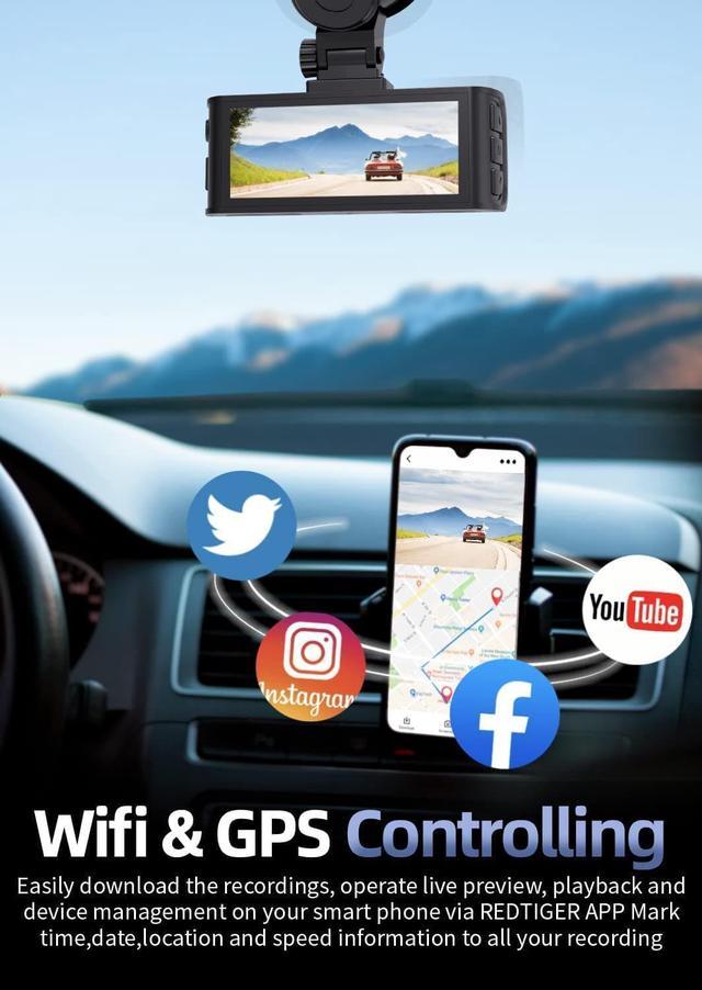 4k wifi app contral gps car