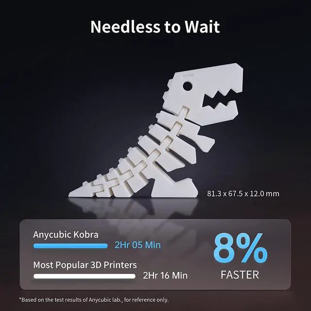 Alt view image 5 of 6 - Anycubic Kobra 3D Printer Auto Leveling, FDM 3D Printers with Self-Developed ANYCUBIC LeviQ Leveling and Removable Magnetic Platform for DIY Home School Printing Size 8.7x8.7x9.84 inch