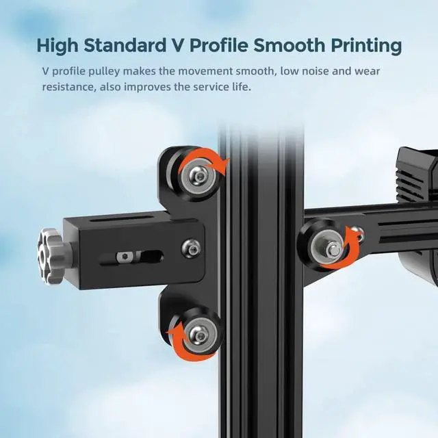Alt view image 6 of 6 - VOXELAB Aquila C2 3D Printer, All Metal Frame FDM DIY Printers with Removable Build Surface Plate and 32-bit Silent Motherboard, Print Size 220x220x250mm
