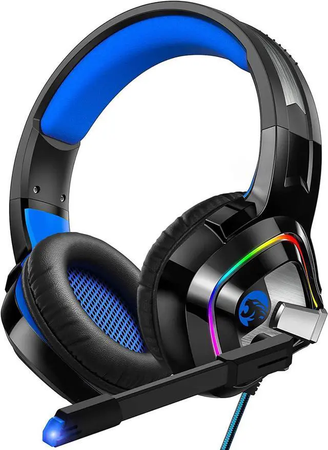 Main image of Gaming Headset PS4 Headset, Xbox One Headset with Noise Canceling Mic and Rgb Light, PC Headset with Stereo Surround Sound, Over-Ear Headphones for PC, PS4, Xbox One, Laptop