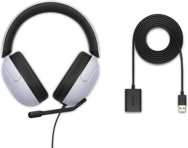 Alt view image 7 of 7 - INZONE H3 Wired Over-Ear Gaming Headset with Mic PS5 Headphones, White