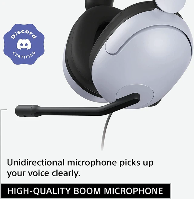 Alt view image 5 of 7 - INZONE H3 Wired Over-Ear Gaming Headset with Mic PS5 Headphones, White