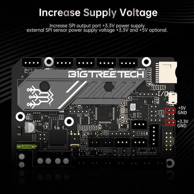 Alt view image 4 of 7 - BIGTREETECH SKR Mini E3 V3.0 Control Board 32Bit Silent Board, New Upgrade 3D Printer Parts for Ender 3, Ender3 Pro, Ender 3 V2 (with BLTouch & 80cm Extension Cable)