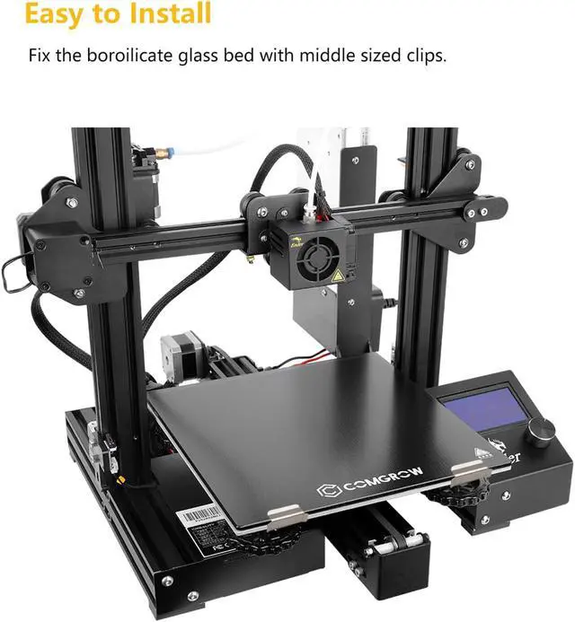 Alt view image 4 of 7 - Comgrow 2PCS Ender 3 Pro Glass Bed, Upgraded Tempered Glass Plate with Bed Clips, Ender 3 Build Plate 235x235x4mm for Creality Ender 3 Pro/Ender 3 V2/Ender 3 V2 Neo/Ender 3 Neo/3 S1/3 S1 Pro/5 Pro