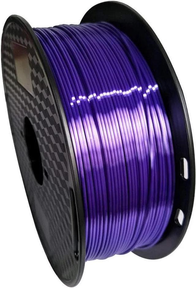 Silk Purple PLA 1.75mm 3D Printer Filament 1KG (2.2 LBS) Silky Shiny Purple  3D Printing Material Metallic Dark Violet Purple Color HZST3D