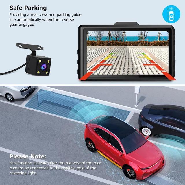 Penemay Dual Dash Cam Front and Rear Camera 1080p Front Camera, Dash Camera  for Cars Waterproof Rear camera, Car Camera Included 32GB SD Card