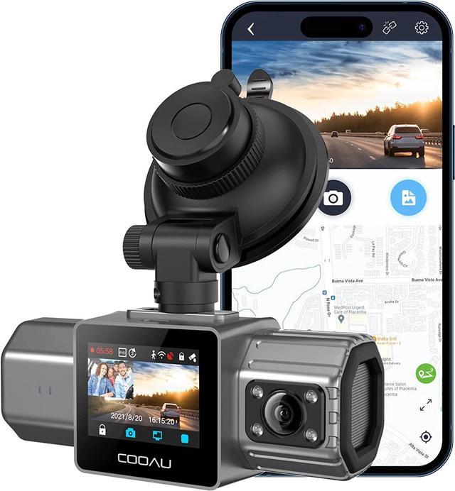 COOAU 2.5K Dual Dash Cam, Built-in GPS WiFi, 1440P Dash Cam Front and  Inside with Infrared Night Vision, Dash Camera for Cars with Parking  Mode,Loop Recording (D20S) 