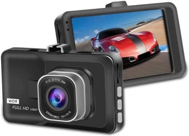 Dash Cam 1080P Full HD, 2 Mounting Options, On-Dashboard Camera Video  Recorder Dashcam for Cars with 3 LCD Display, Night Vision, WDR, Motion