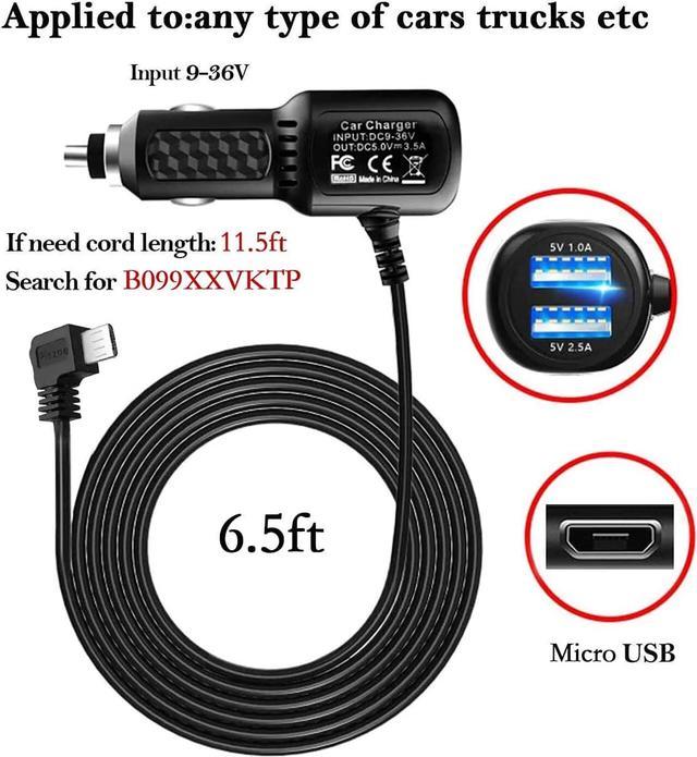 Dash cam Charger,2022 Upgraded Mini USB Car Charger with Dual USB Port  Compatible with, Rexing, Byakov, AKASO, Crosstour, Trekpow, Pruveeo,  OldShark, Garmin and… in 2023