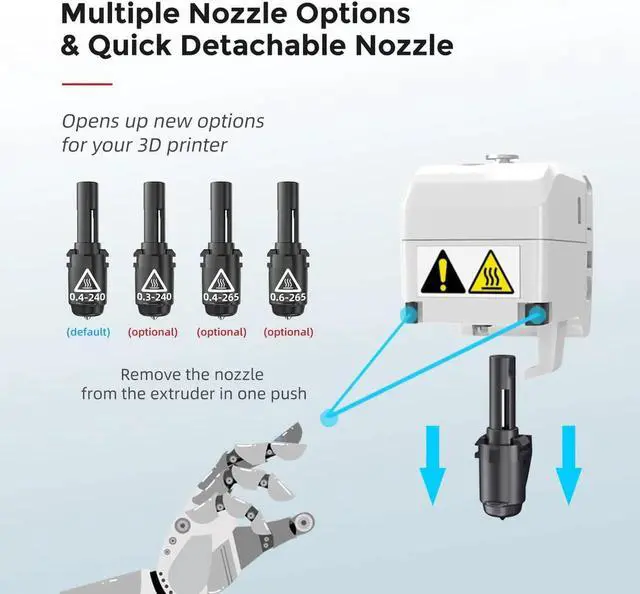 Alt view image 4 of 6 - FLASHFORGE Adventurer 3 3D Printer Leveling-Free with Quick Removable Nozzle and Heating Bed, Built-in HD Camera, Wi-Fi Cloud Printing