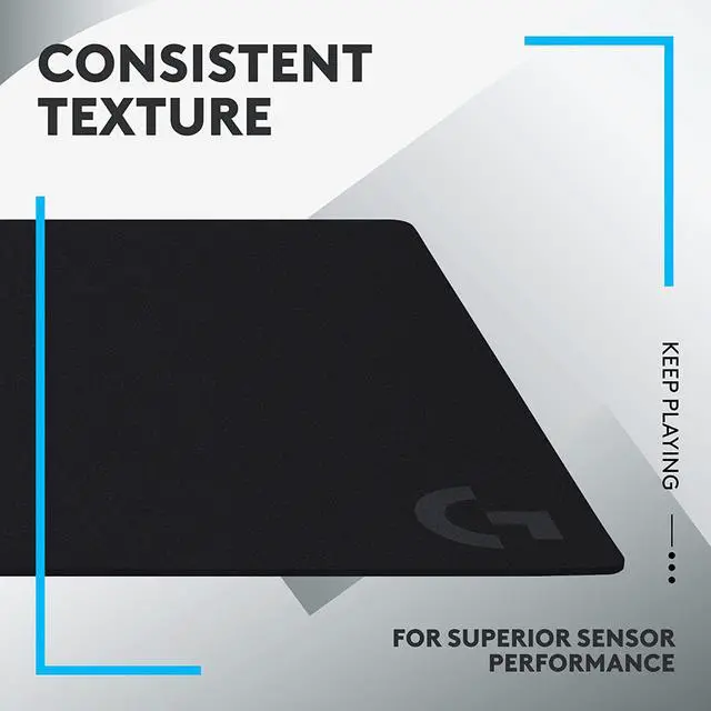 Alt view image 4 of 7 - G840 XL Cloth Gaming Mouse Pad - 0.12 in Thin, Stable Rubber Base, Performance-Tuned Surface - Black