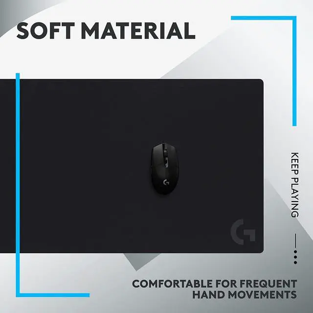 Alt view image 7 of 7 - G840 XL Cloth Gaming Mouse Pad - 0.12 in Thin, Stable Rubber Base, Performance-Tuned Surface - Black