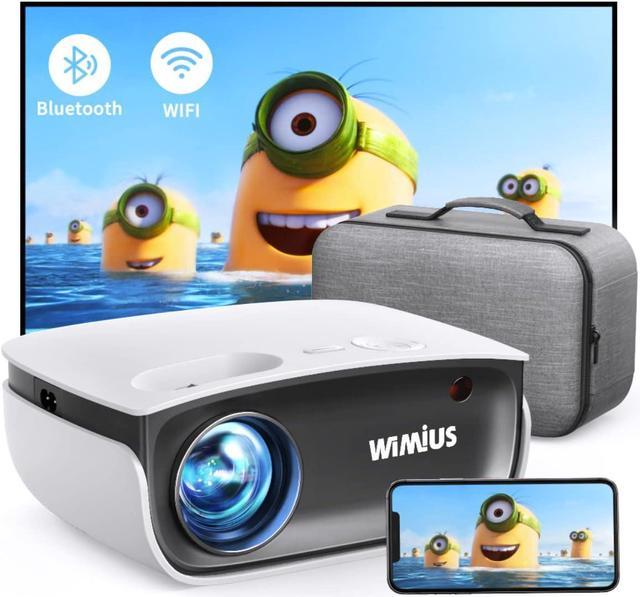 WiMiUS Mini Projector with WiFi and Bluetooth, 1080P Supported Portable  Outdoor Projector, 50% Zoom & 240 Display, Phone Movie Projector,  Compatible with TV Stick/PC/PS5/IOS/Android 