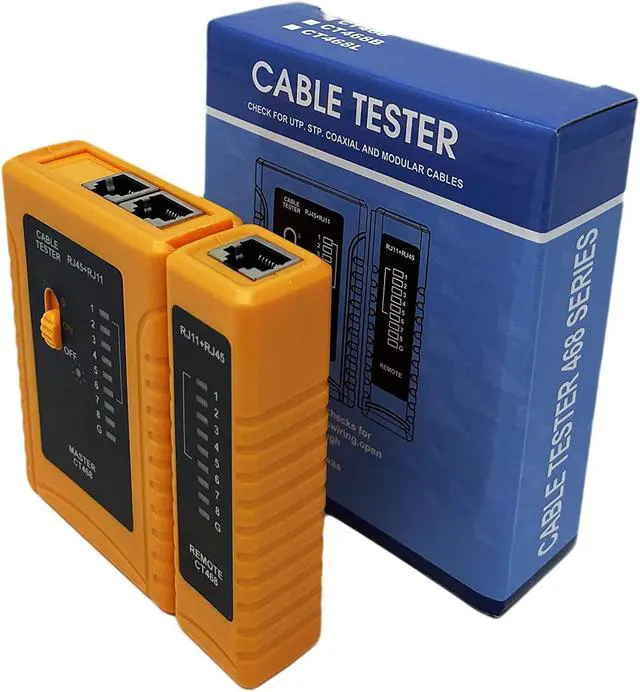 Alt view image 4 of 6 - RJ45 Network Cable Tester for Lan Phone RJ45/RJ11/RJ12/CAT5/CAT6/CAT7 UTP Wire Test Tool