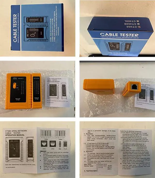 Alt view image 5 of 6 - RJ45 Network Cable Tester for Lan Phone RJ45/RJ11/RJ12/CAT5/CAT6/CAT7 UTP Wire Test Tool