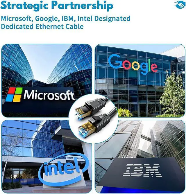 Alt view image 7 of 7 - Cat 8 Ethernet Cable, 20ft Heavy Duty High Speed Internet Network Cable, Professional LAN Cable, 26AWG, 2000Mhz 40Gbps with Gold Plated RJ45 Connector, Shielded in Wall, Indoor&Outdoor