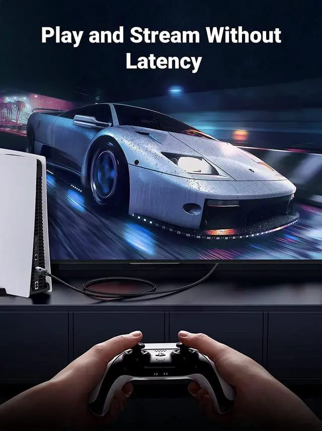 Alt view image 3 of 7 - UGREEN Cat 8 Ethernet Cable 3FT, High Speed Braided 40Gbps 2000Mhz Network Cord Cat8 RJ45 Shielded Indoor Heavy Duty LAN Cables Compatible for Gaming PC PS5 PS4 PS3 Xbox Modem Router 3FT