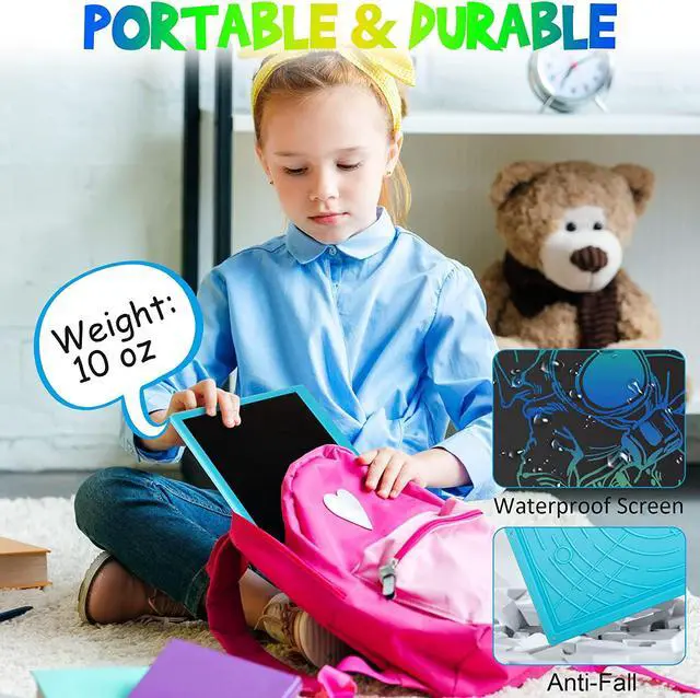 Alt view image 5 of 7 - 16 Inch Rechargeable LCD Writing Tablet, Erasable & Colorful Doodle Board with Eye-Protecting Large Screen, Educational Learning Toys for 3 4 5 6 7 Year Old Kids, Drawing Tablet Gift for Boys Girls