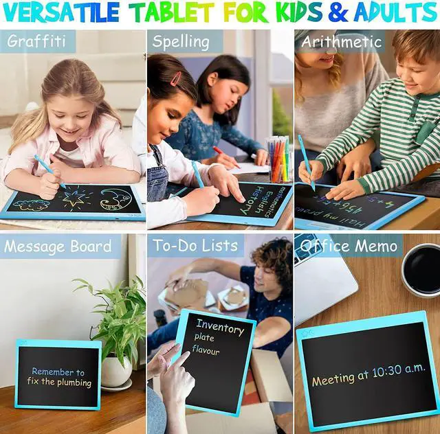 Alt view image 7 of 7 - 16 Inch Rechargeable LCD Writing Tablet, Erasable & Colorful Doodle Board with Eye-Protecting Large Screen, Educational Learning Toys for 3 4 5 6 7 Year Old Kids, Drawing Tablet Gift for Boys Girls