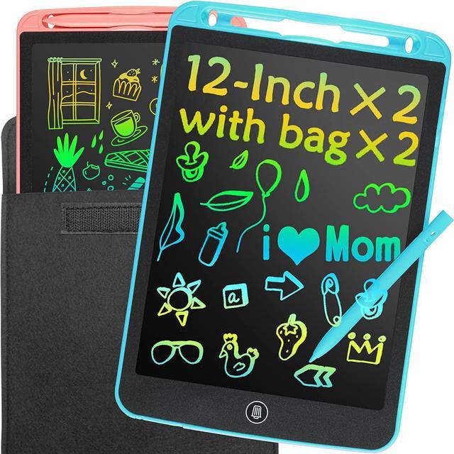 2 Pack LCD Writing Tablet 12 Inch for Kids,Toys for 3 4 5 6 7 8 9 Year Old  Girls Boys,LEYAOYAO Colorful Drawing Pad Doodle Board,Travel Learning  Birthday Gift for 3 Age+ Toddler (Pink+Blue) 